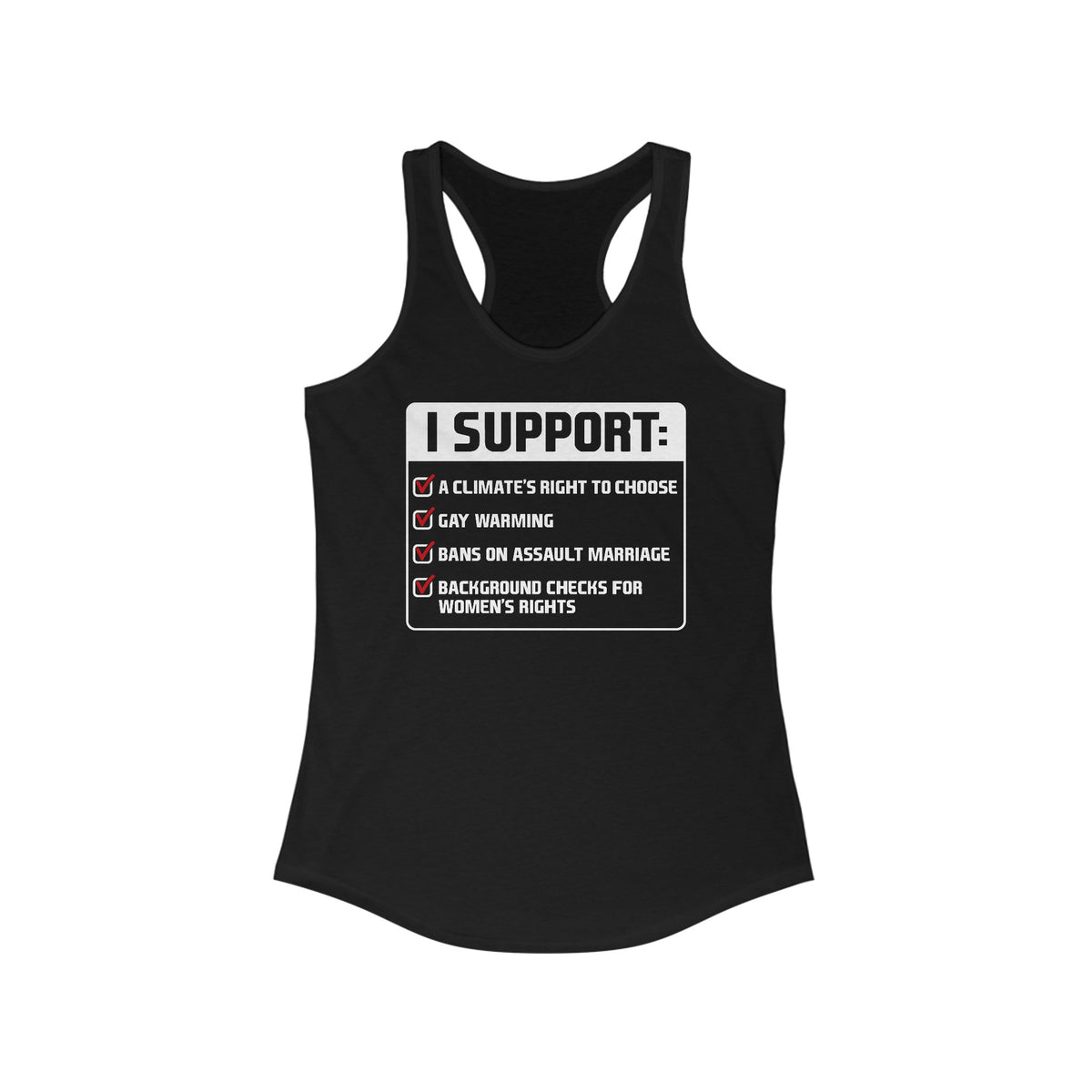 I Support A Climate's Right To Choose - Women’s Racerback Tank
