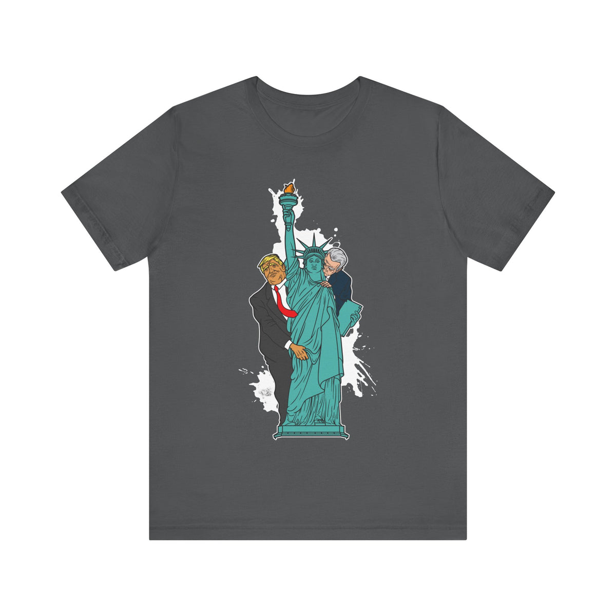 Trump Biden Statue Of Liberty - Menage a Trios - Men's T-Shirt